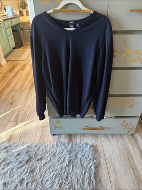 Boss Men's Navy V-Neck Sweater